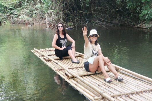 พังงา เขาหลัก ทัวร์ล่องแพไม้ไผ่ ให้อาหาร อาบน้ำช้าง ดูแลช้าง