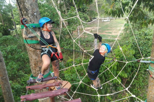 กระบี่ ซิปไลน์ โหนสลิง ไต่เชือก Ecological Park Tree Top Adventure