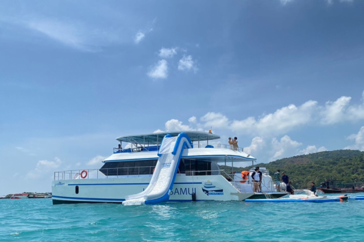 สมุย-ทัวร์ชมโลมา-เกาะหมู-ดำน้ำตื้น-เกาะแตน-โดยเรือ-Catamaran-13