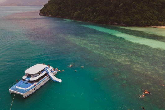 สมุย-ทัวร์ชมโลมา-เกาะหมู-ดำน้ำตื้น-เกาะแตน-โดยเรือ-Catamaran-4